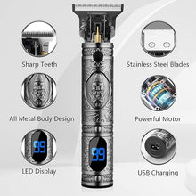 Load image into Gallery viewer, AMULISS Pro T Outline Clippers Trimmer, Electric Pro Li Blade Grooming Cordless Rechargeable,Professional 0mm Baldheaded Zero Gapped Hair Clipper for Men

