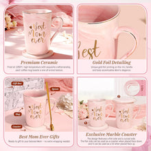 Load image into Gallery viewer, YHRJWN Gifts for Mom, Best Mom Ever Coffee Mug, Mom Mothers Gifts from Daughter Son, Moms Gift Idea for Birthday, Valentines Day, Present for Moms Mothers, 14 Oz Pink
