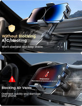 Load image into Gallery viewer, Phone Mount for Car Vent: [Never Blocking] Air Vent Cell Phones Holder for iPhone &amp; Samsung Android Smartphone [Thick Cases Friendly] Hands-Free Auto Mobile Phone Stand
