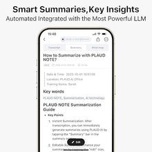 Load image into Gallery viewer, AI Voice Recorder, PLAUD Note Voice Recorder w/Case, App Control, Transcribe &amp; Summarize with AI Technology, Support 112 Languages, 64GB Memory, Audio Recorder for Lectures, Meetings, Calls, Black
