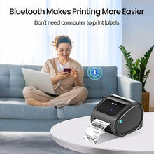 Load image into Gallery viewer, Bluetooth Thermal Label Printer 4x6 - D520BT Thermal Shipping Label Printer for Small Business, Wireless Label Printer for Shipping Packages, Compatible with USPS, Shopify, Amazon

