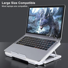 Load image into Gallery viewer, Laptop Cooling Pad with Adjustable Height Two 5.1 Inches Fan 2 USB Ports Suitable for 12&quot;-15.6&quot; Laptops?White?
