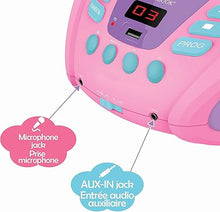 Load image into Gallery viewer, Lexibook Unicorn - Bluetooth CD Player for Kids – Portable, Multicoloured Light Effects, Microphone Jack, Aux-in Jack, AC or Battery-Operated, Girls, Boys, Pink, RCD109UNI
