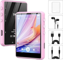 Load image into Gallery viewer, MP3 Player Bluetooth 5.3, SWOFY 64GB Mp3 Music Player with Touch Screen, Portable Digital Audio Player with HD Speaker FM Radio, Support up 128GB Pink
