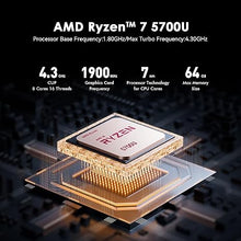 Load image into Gallery viewer, TRIGKEY AMD Ryzen 7 Mini PC 5800H (8 Cores, 16 Threads) 32GB DDR4 500GB M.2 NVME (Max 3000MB/S) SSD Gaming PC S5 Mini Computer OS Pro. Micro PC Wi-Fi 6/Bluetooth 5.2/HDMI/DP/USB 3.2
