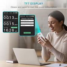 Load image into Gallery viewer, LifeBasis Geiger Counter Nuclear Radiation Detector, Radiation Dosimeter with TFT Display and Smart Alert Rechargeable Beta Gamma X-ray Radiation Monitor (with Lanyard and Bracket) - White
