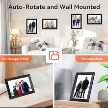 Load image into Gallery viewer, Digital Picture Frame 10.1 Inch WiFi Digital Photo Frame,1280 * 800 HD IPS Touch Screen Smart Cloud Photo Frame, to Share Photos Or Videos Remotely Via APP Email (Black)
