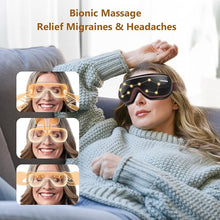 Load image into Gallery viewer, Eye Massager with Heat, Birthday Gift Music Heated Massager for Migraines, Ideal Gifts for Women/Men, Eye Mask Improve Sleep Reduce Eye Strain Dry Eye, Eye Bags (Black)
