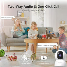 Load image into Gallery viewer, [5G &amp; 2.4G] 2-Pack Indoor Security Cameras, 2K Cameras for Home Security with Night Vision, Baby/Dog/Pet/Elder Camera with Phone App, Auto Tracking, Human/Pet Detection, Cloud&amp;SD Storage
