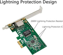Load image into Gallery viewer, PCIe Gigabit Network Card 1000M PCI Express Ethernet Adapter with Intel I210AT LAN NIC Card for Support PXE for Windows/Windows Server/Linux(Lightning Protection Design) (ST729)
