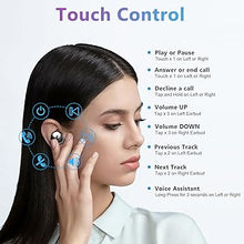 Load image into Gallery viewer, ELOVEN Wireless Earbuds Deep Bass Stereo Sound Bluetooth Earbuds 120H True Wireless Headphones with Ear Caps (S/M/L) for Samsung S24/S23/S22/S21 Ultra Z Flip 5/4/3/Fold 5/4 A53 iPhone 16/15/14 Black
