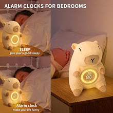 Load image into Gallery viewer, QANYI Capybara Alarm Clock for Kids, Multiin-one Cozy Night Light Clock with Dual Alarm and Snooze, Dimmable Bed Lamp Birthday Gifts Ideal for Children Teens Girls Boys Women
