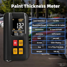 Load image into Gallery viewer, BSIDE Paint Coating Thickness Meter Gauge Mil Coating Depth Tester, Rechargeable with Color Display, 1500µm/0.1µm, Fe/NFe Measuring for Used Car Automotive Vehicle Lab Shipbuilding Industry Foil
