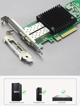 Load image into Gallery viewer, GLOTRENDS ST7268 2-Port 10Gb SFP+ Network Card, PCIe 2.0 X8 Interface, Intel 82599ES Controller (X520-DA2), Support Windows Server/Linux/VMware

