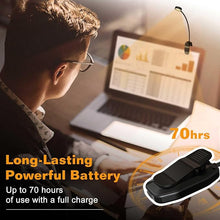 Load image into Gallery viewer, Rechargeable Book Reading Light - Adjustable Brightness, 3 Color Temperatures, 30+ Hours Runtime - Eye Care 10 LED Lamp for Reading for Bed
