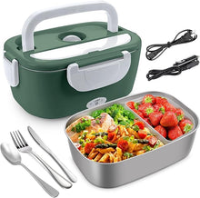 Load image into Gallery viewer, AsFrost Electric Lunch Box Food Heater, Upgraded Leak Proof Heated Lunch Box Faster 12V 24V 110V Portable Food Warmer for Car Truck Home Work Adults, 1.5L Removable 304 Stainless Steel Container
