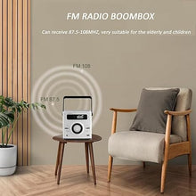 Load image into Gallery viewer, LONPOO CD Player Portable, Rechargeable Boombox Radio with Bluetooth 5.3?FM Radio, CD Player with Speakers, USB Player?MP3 Playback?Karaoke Player 6 in 1 CD Players for Home
