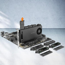 Load image into Gallery viewer, 4 Bay Removable M.2 NVMe PCIe 5.0 SSD to PCIe x16 Mobile Rack Enclosure/Adapter Card for PCIe Expansion Slot (PCIe Bifurcation Required) | ICY DOCK ExpressSlot MB204MP-B
