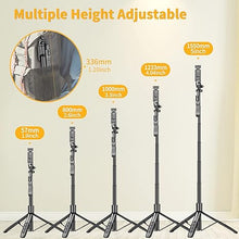 Load image into Gallery viewer, 61&quot; Selfie Stick Tripod, All in One Extendable Phone Tripod Stand with Wireless Remote 360° Rotation for iPhone and Android Phone Selfies, Video Recording, Vlogging, Live Streaming, Aluminum
