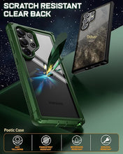 Load image into Gallery viewer, Poetic Guardian Case for Samsung Galaxy S25 Ultra 5G 6.9" (2025) [20 FT Mil-Grade Drop Tested], Built-in Screen Protector [Work with Fingerprint ID], Full Body Rugged Shockproof Case, Green/Clear
