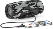 Load image into Gallery viewer, JBL Charge 4 Portable Bluetooth Speaker (Black/White Camouflage)
