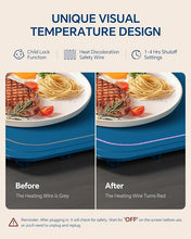 Load image into Gallery viewer, Food Warming Mat, Silicone Heating Tray with 7 Temperature Settings, Quick Full Surface Heating Pad, Thermochromic Line, Kids Lock, Food Warmers for Parties
