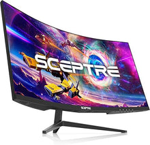 Load image into Gallery viewer, Sceptre 30-inch Curved Gaming Monitor 21:9 2560x1080 Ultra Wide/ Slim HDMI DisplayPort up to 200Hz Build-in Speakers, Metal Black (C305B-200UN1)
