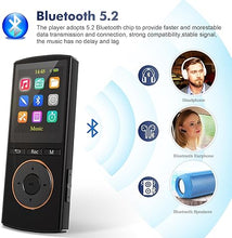 Load image into Gallery viewer, MP3 Player, Safuciiv 32GB MP3 Player with Bluetooth 5.2 HiFi Lossless Audio Quality, One-Touch Recording, FM Radio, Premium Audio Experience for Music Enthusiasts, Deep Black
