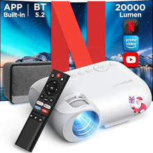 Load image into Gallery viewer, YOTON Y9 Netflix Projector with wifi and bluetooth, Portable Projector 4K support 20000 lumens with zoom, 2024 Upgraded movie projector with Netflix/Prime Video/YouTube/Hulu/Dolby
