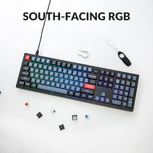 Load image into Gallery viewer, Keychron V6 Wired Custom Mechanical Keyboard Knob Version, Full-Size QMK/VIA Programmable with Hot-swappable Keychron K Pro Brown Switch Compatible with Mac Windows Linux (Frosted Black-Translucent)
