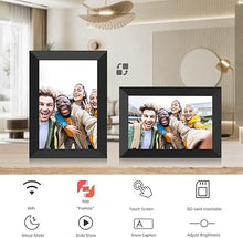 Load image into Gallery viewer, Digital Photo Frame, Digital Picture Frame Smart Photo Frame with 1280x800 IPS Touch Screen, Auto-Rotate and Slide Show, Share Moments via Frameo APP from Anywhere (Black)
