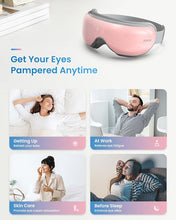 Load image into Gallery viewer, RENPHO Eye Massager &amp; Mini Massage Gun,Heated Eye Mask with Bluetooth, Massage Gun with Heat and Cold, Relaxation Birthday Gifts for Women/Men
