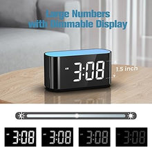 Load image into Gallery viewer, HOUSBAY Digital Alarm Clock for Bedrooms - Large Display Easy to Read Across The Room, 7 Larger Color Night Light, Dimmer, True Battery Backup, Adjustable Volume
