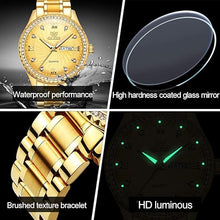 Load image into Gallery viewer, OLEVS Luxury Diamond Watches for Men Waterproof Mens Fine Business Casual Watch Calendar Week Analog Quartz Watch for Christmas

