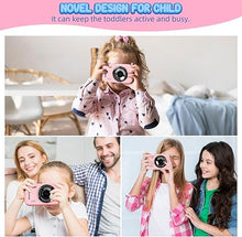 Load image into Gallery viewer, Kids Camera Digital Camera, 4K Autofocus Vlogging Camera for Kids with 16x Zoom Anti Shake, Flash and 48MP Point, Kid Camera with 32GB SD Card, Lanyard, Portable Toy Kids (Pink)
