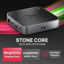 Load image into Gallery viewer, Brydge Stone CORE USB-C MST Docking Station – 10 Ports, 100W PD, Dual Monitor Docking Station, 4K60Hz, 8K HDMI, SD 4.0, USB-A &amp; USB-C, Ethernet – Windows &amp; MacOS Compatible Laptop Docking Station
