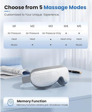 Load image into Gallery viewer, BOB AND BRAD Christmas Gifts Eye Massager, EyeOasis 2 Plus - Eye Massager for Migraines with Remote, Heat, Compression, Music, Heated Eye Mask for Dry Eyes Relief, Improve Sleep, FSA/HSA Eligible
