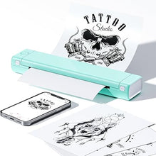 Load image into Gallery viewer, Phomemo M08F Wireless Tattoo Printer, Stencil Printer for Tattooing, Thermal Tattoo Printer for Tattoo Artists &amp; Beginners,Compatible with Tablet,Smartphone &amp; PC, Light Green
