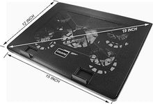 Load image into Gallery viewer, Laptop Cooling Pad 17inch 15.6 14 13 12inch Gaming Cooler Pad Chill Mat 5 Quiet Fans LED Lights and 2 USB 2.0 Ports Adjustable Mounts Laptop Stand Height Angle
