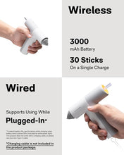Load image into Gallery viewer, HOTO Glue Gun, Easyflow Hot Glue Gun with 40 Glue Sticks, Auto Dispensing, Fast Preheating Mini Hot Glue Gun without Charging Cable, Cordless and Rechargeable, Kids DIY School Craft Quick Home Repairs
