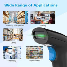 Load image into Gallery viewer, REALINN USB 2D QR Barcode Scanner Wired, Automatic Handheld Code Reader Dustproof Waterproof Shockproof Plug and Play Fast and Precise for Mobile Payment, Store, Supermarket, Warehouse
