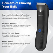 Load image into Gallery viewer, VIKICON Manscape Trimmer for Men - IPX7 Waterproof Ball Trimmer w/Light &amp; Ceramic Blade, Body Groomer for Pubic/Body/Groin Grooming, Electric Razor Shavers, USB-C Charging, No Nicks, Gifts for Him Dad
