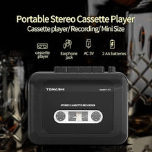 Load image into Gallery viewer, Portable Stereo Cassette Player Tape Recorder Walkman with Microphone,Headphone Jack-, Cassette Player 4.77 x 3.62 x 1.49inch,
