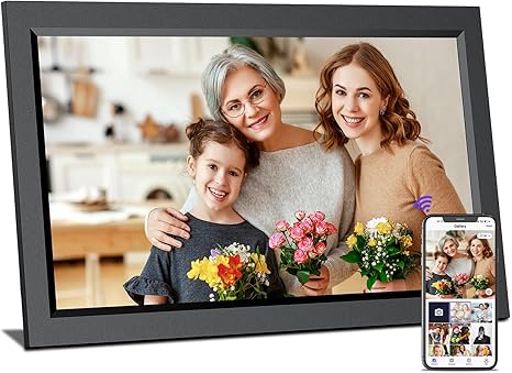 Forc Digital Picture Frame WiFi 15.6 Inch Digital Photo Frame with IPS FHD Touch Screen, Built-in 32GB Storage, Electronic Picture Frame Slideshow, Auto-Rotate, Easy to Share Photos Via Uhale APP