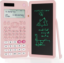 Load image into Gallery viewer, Rechargeable Scientific Calculator for Students, Pink 991ES MAX Foldable Science Calculator with Notepad 417 Function Solar Energy Science Calculators for Middle and High School Supplies (991ES-PK)

