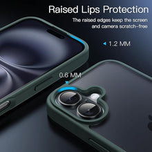 Load image into Gallery viewer, JETech Matte Case for iPhone 16 6.1-Inch, Shockproof Military Grade Drop Protection, Frosted Translucent Back Phone Cover, Anti-Fingerprint (Dark Green)
