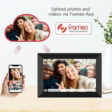 Load image into Gallery viewer, YENOCK FRAMEO Digital Photo Frame WiFi 10.1 Inch HD IPS LCD Touch Screen, 16GB Memory, Auto-Rotate, Wall-Mountable, Easy Setup to Share Photos &amp; Videos via Free App from Anywhere
