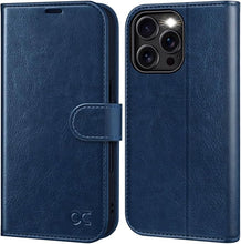 Load image into Gallery viewer, OCASE Compatible with iPhone 16 Pro Wallet Case, PU Leather Flip Folio Case with Card Holders RFID Blocking Kickstand [Shockproof TPU Inner Shell] Phone Cover 6.3 Inch 2024, Blue
