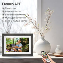 Load image into Gallery viewer, Frameo Digital Photo Frame,10.1 Inch WiFi Smart Digital Picture Frame with HD IPS Touch Screen,Auto-Rotate,Send Pictures from Anywhere via Frameo APP(Wood Effect)
