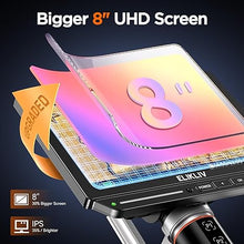 Load image into Gallery viewer, Elikliv Autofocus 4K Digital Microscope EM4K-AF, 8&quot; Coin Microscope, 52MP HDMI Microscope, Soldering Microscope for Electronic Repair, LCD Microscope for Adults, UHD Video Microsocpe, 10&quot; Stand, 64G

